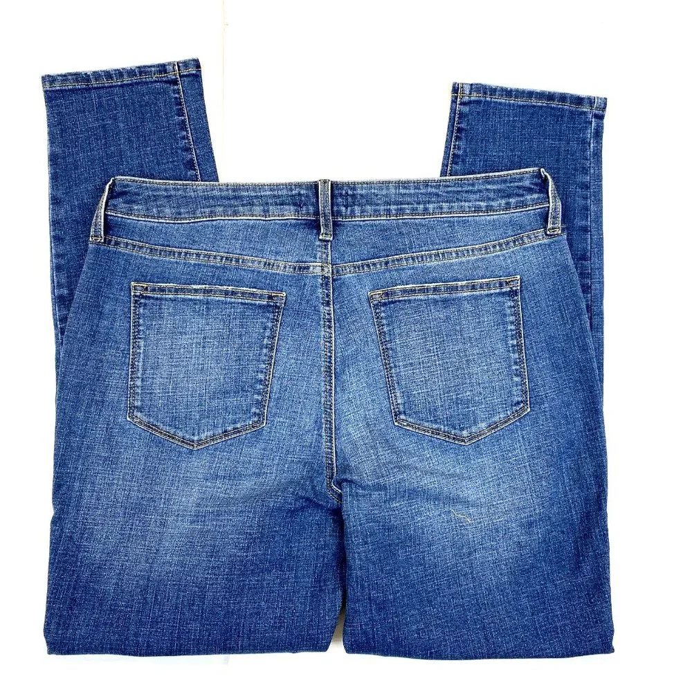 Women's Sonoma Supersoft Stretch Midrise Skinny Jeans Destructed Fresh Blue - 6R - Picture 3 of 5